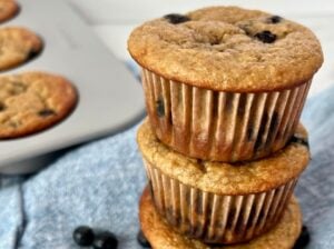 High Protein Blueberry Muffins With Greek Yogurt