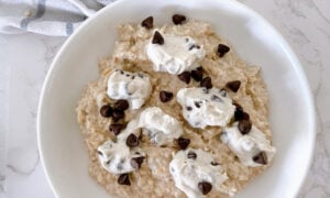 High Protein Cookie Dough Oatmeal
