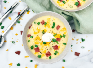 High Protein Loaded Baked Potato Soup