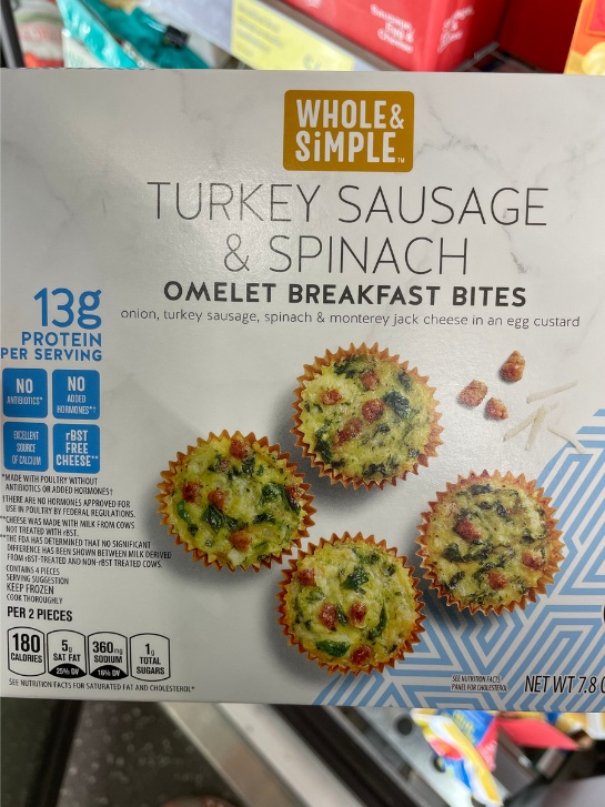 turkey sausage and spinach breakfast bites