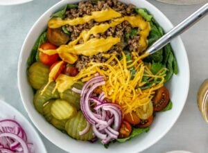 Healthy Burger Bowls with a Special Sauce
