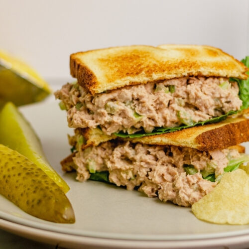 one classic tuna salad sandwhich