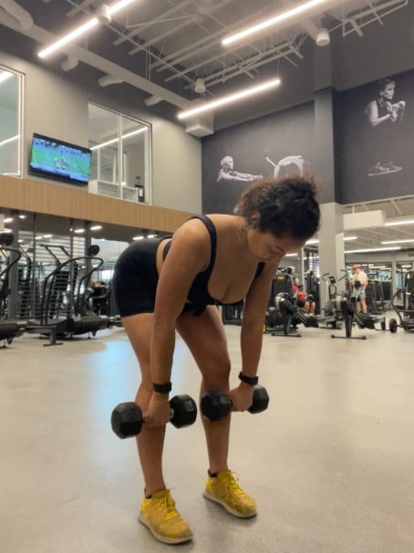 romanian deadlift dumbbells (1) dumbbell romanian deadlift (RDL) move