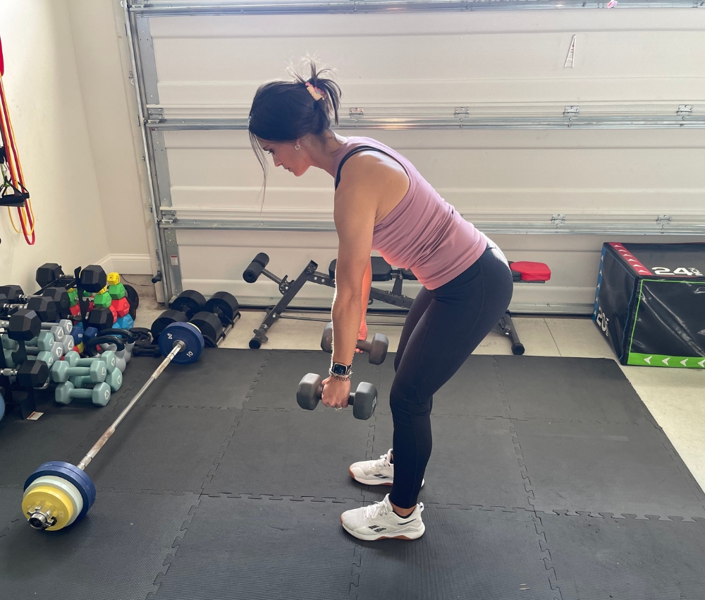 bent over row starting position