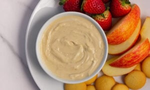 3 Ingredient Peanut Butter Greek Yogurt Dip