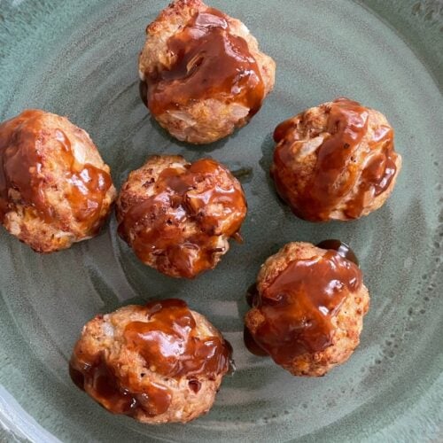 BBQ Turkey Meatballs made in the air fryer