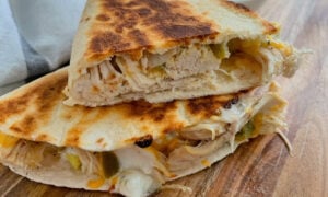 High-Protein Spicy Ranch Chicken Quesadilla