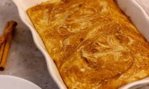 Cinnamon Roll Pancake Bake (Easy & Macro-Friendly!)