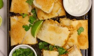 Macro-Friendly Sheet Pan Quesadillas