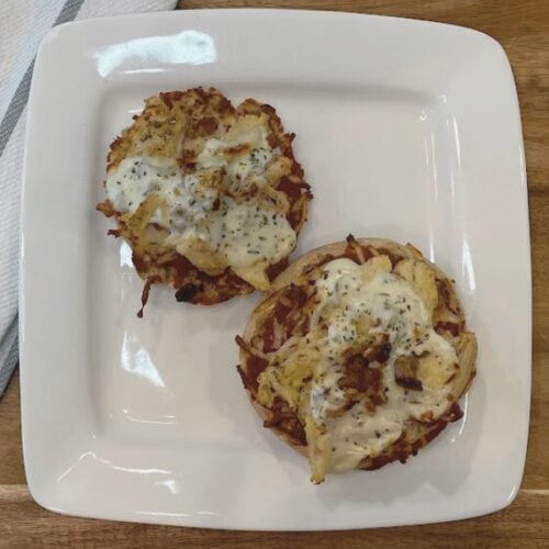 Chicken Bacon Ranch English Muffin Pizza
