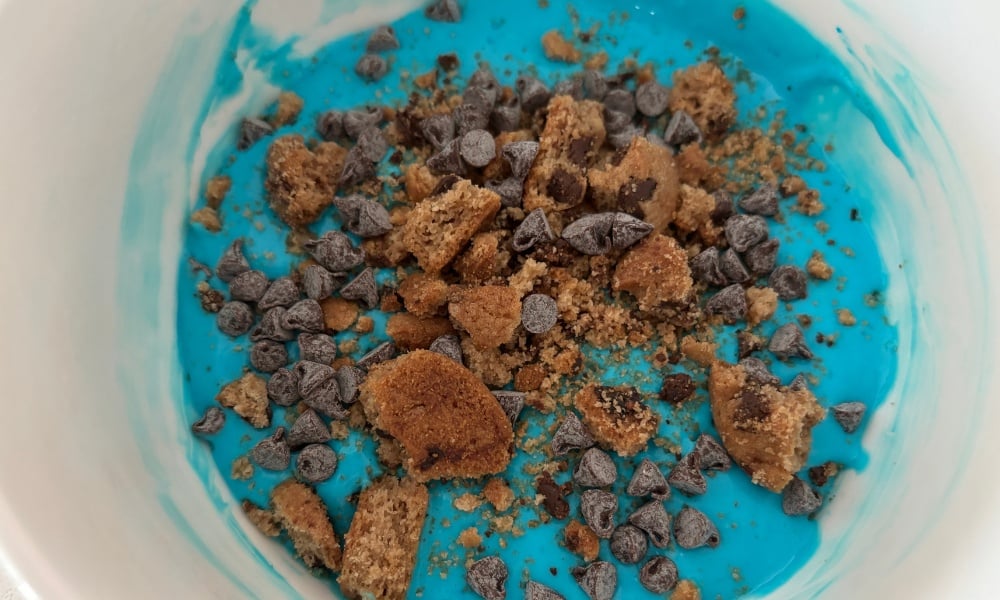 recipe for cookie monster protein bowl