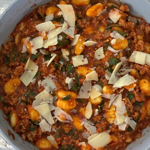 macro friendly Gnocchi Ground Turkey Skillet