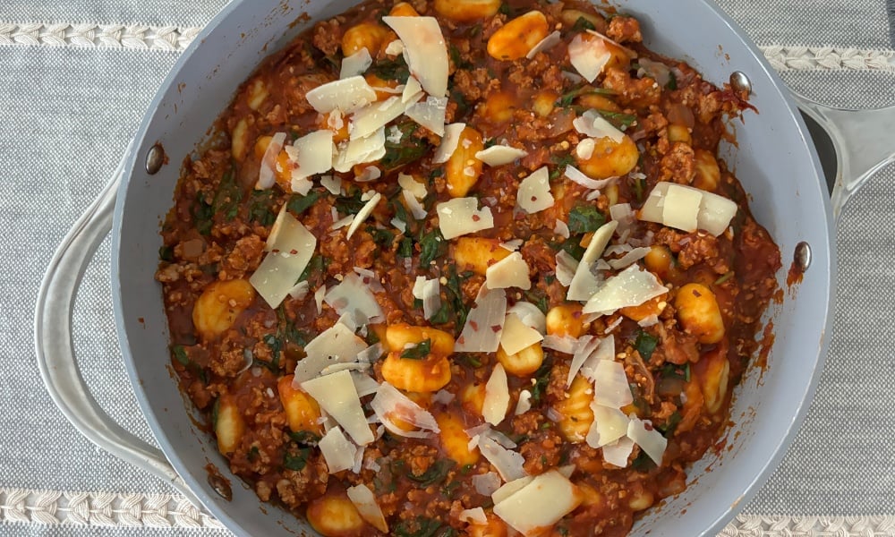 macro friendly Gnocchi Ground Turkey Skillet