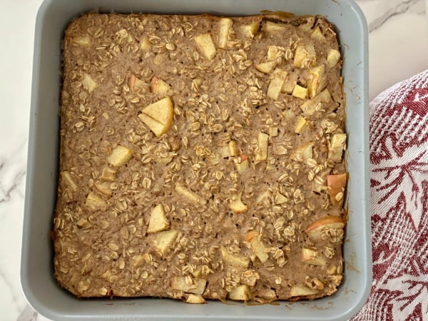 baked up Apple Cinnamon Oatmeal Bake all baked up!
