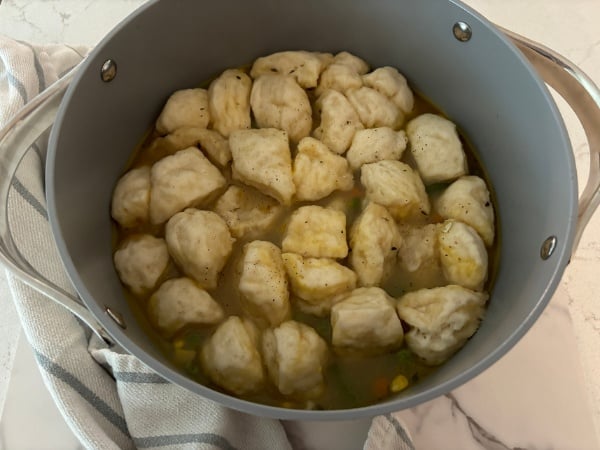 cooking the dumplings