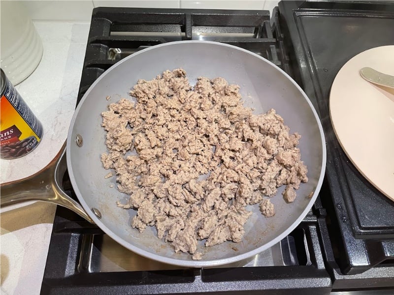 cooking the lean ground turkey