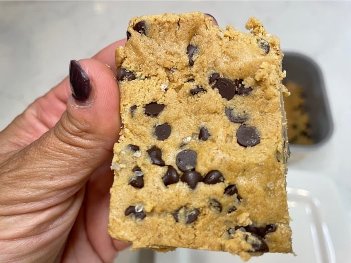 holding my Copycat Perfect Bar