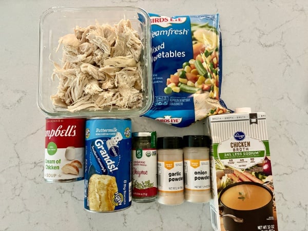 ingredients for Chicken and Dumpling Soup