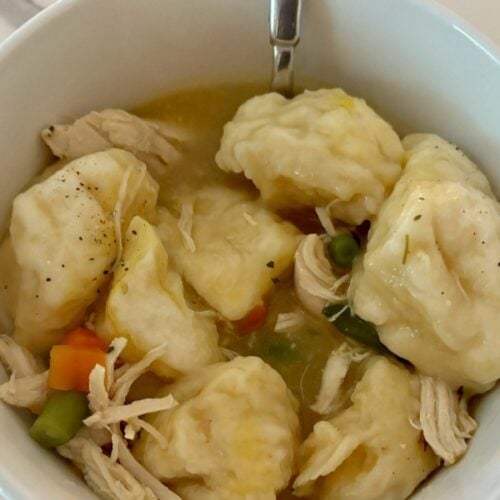one pot high protein chicken and dumpling soup