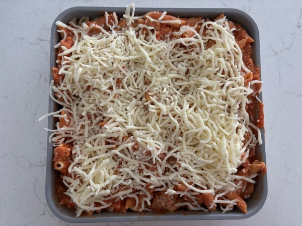 adding the cheese