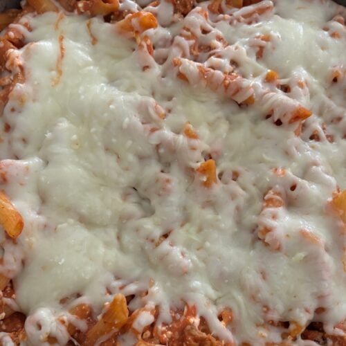delicious high protein cottage cheese pasta bake