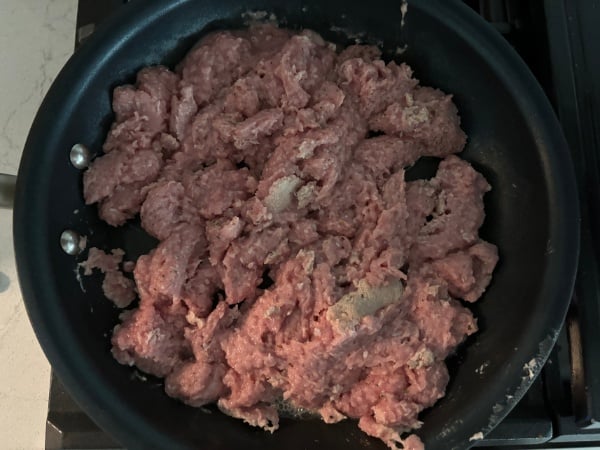 ground turkey getting cooked