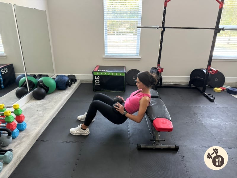 tami-smith-1-and-quarter-hip-thrust-start Tami in the starting position of a 1 + ¼ Hip Thrust