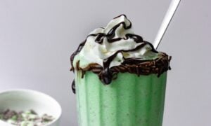 Mint Chocolate Chip Protein Milkshake