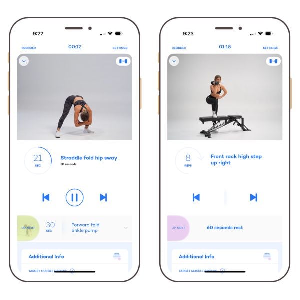 video cues and moves inside the app