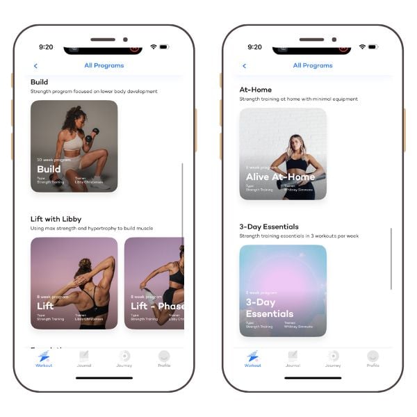 workout programs to choose from